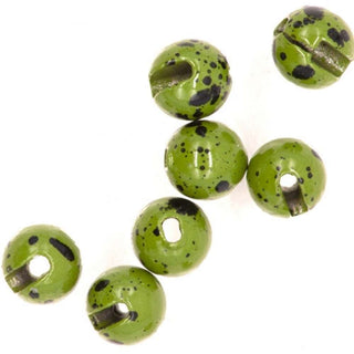 Mottled Olive Slotted Tungsten Beads - Semperfli